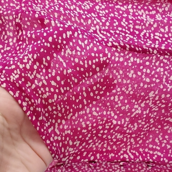 Joie Calvina Silk Dotted Blouse Magenta pink size xs - Picture 7 of 8